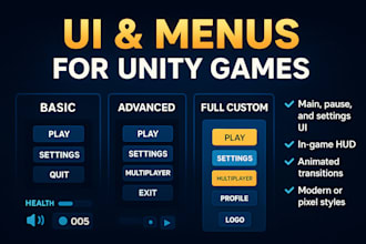 create best unity game main menu UI with 50 percent off