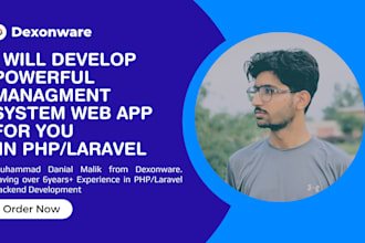 develop custom management system web app in PHP and laravel