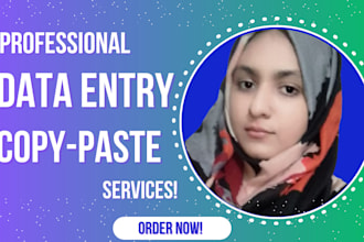 perform accurate data entry and web research