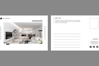 design an professional postcard for you