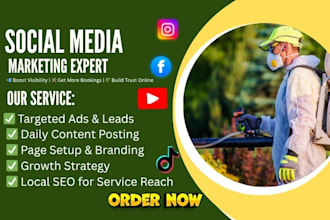be your smm expert in lawn care fumigation pest control and landscaping