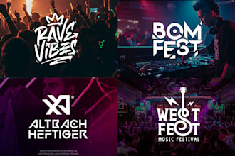 do 2 dj music logo festival,guitar,singer,producer,edm,metal,band,podcast design