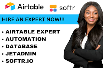 airtable expert, database, jetadmin, softr io, automation, interface