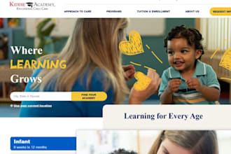design squarespace daycare website preschool web childcare montessori website