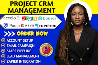 do project crm accelo podio agency pipeline bonsai zoho project ravetree hive