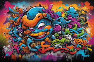 create custom graffiti art designs murals and wall arts