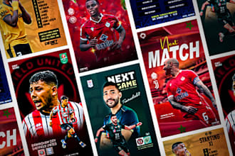 design stunning football posters matchday graphics and custom soccer artwork