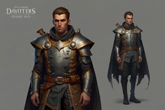 draw character and oc design, concept, dnd art