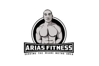 design top quality fitness personal trainer in miami logo