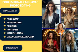realistic face head swaps, ai photo editing, photo restoration retouching cutout