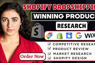 do shopify product research for winning product, shopify dropshipping