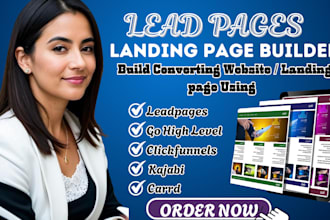 design high converting landing page using leadpages kajabi gohighlevel or carrd