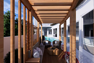 do 3d modelling and rendering of interior