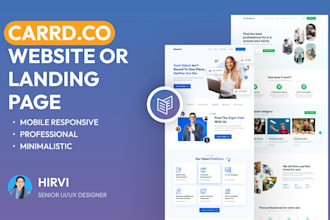 professional, minimal, modern carrd website or landing page