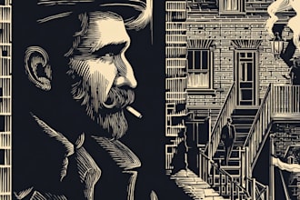 create awesome linocut illustration for your brand