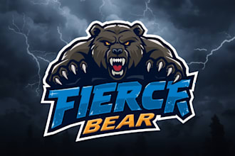 do amazing thunder bear logo with t shirt for your brand