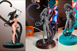 sculpt and paint 3d nsfw and sfw character models for print ready erotic figures