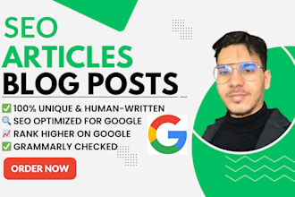 write SEO optimized ai and tech blog posts that rank