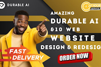 durable ai website design 10web website for your business