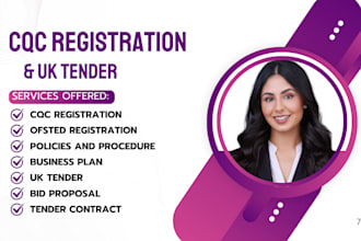 uk tender, healthcare tender, bid proposal, cqc registration, business plan