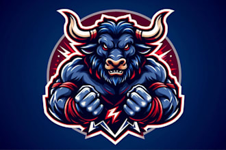 create unique minotaur logo with powerful t shirt artwork