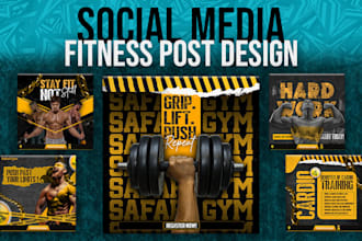 design gym and fitness flyers, banners, and social media posts