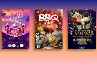 design promotional, custom flyer, print , digital food menu, leaflet or party