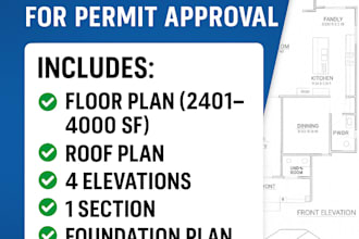 create full architectural blueprints for your city permit