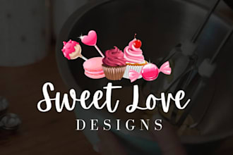 design food, candy, bakery, restaurant, business logo