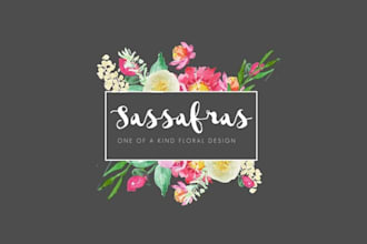 design glamorous organic high end florist logo