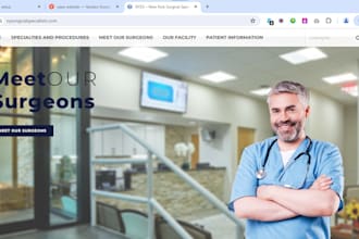 build7figure surgical clinic website, bariatric, orthopedic, surgical website