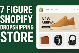 setup 7 figure shopify dropshipping store shopify store design