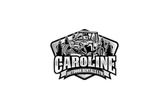 make extraordinary atv rental logo with adventure car line