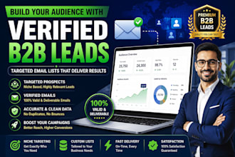 develop targeted audience for outreach and email marketing campaign