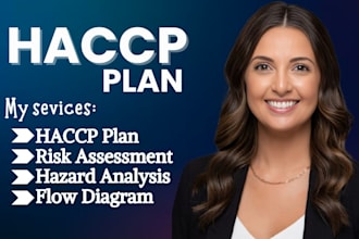 create a haccp plan, food safety with procedures, gmp, forms, fda, documents