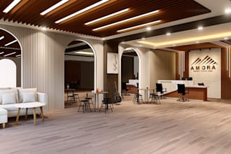 designing modern office interiors with realistic 3d rendering