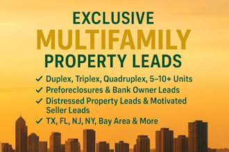 generate real estate off market,cash buyers,seller leads and multi family data