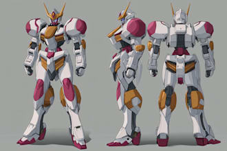 draw mecha, gundam and armor ilustration in my style