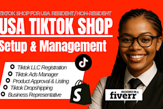 setup usa tiktok tik tok shop llc dropshipping business representative marketing