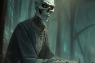 do dark, punk, goth, horror character in comic like style