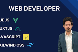 be your frontend developer for custom vue js or nuxt js websites