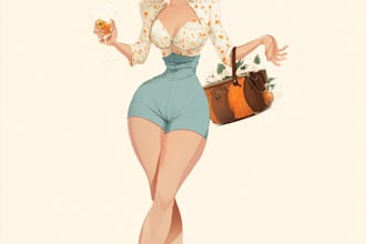 make a nsfw art pin up girl fanarts and oc retro pinup