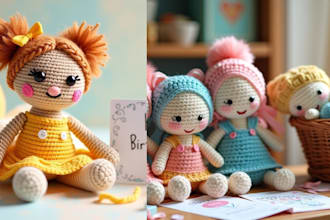 craft etsy shop plush toys dolls birthday gift soft handmade crochet pattern art