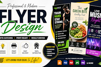design a professional flyer, poster, brochure or leaflet