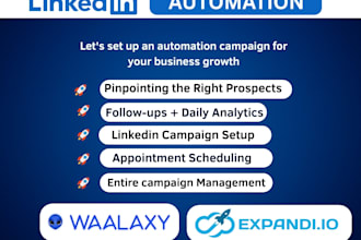 automate linkedin outreach campaign with waalaxy and expandi