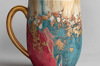 create custom coffee mug, wine glass, water bottle design