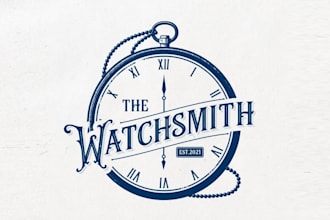 create luxury clock and watch logo within 12 hours