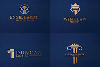 do modern minimalist attorney and law ,legal, lawyer and law firm logo