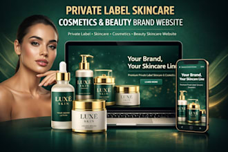 private label skincare website skincare shopify store skincare cosmetic website