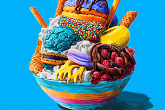 design food pop art of your food
